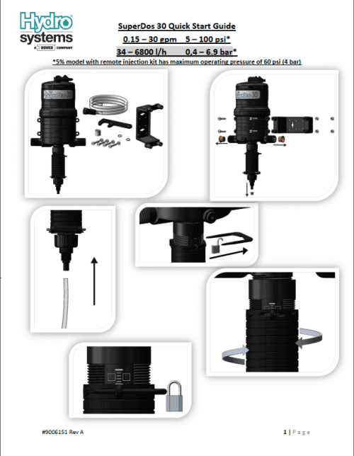 SuperDos 30 Quick Start Guide